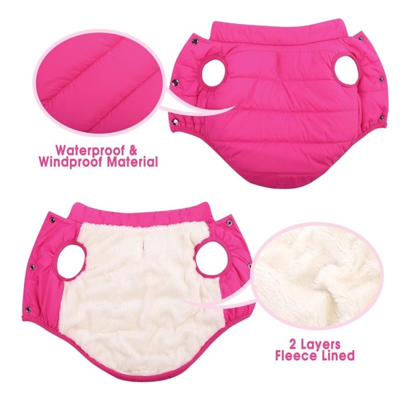 New waterproof jacket/vest for dogs. Pink size Large - Picture 3 of 9